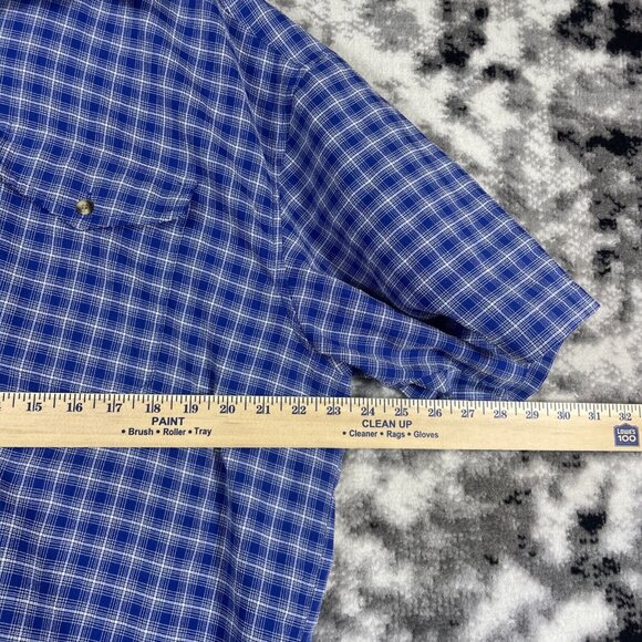 LL Bean Shirt Mens Size Extra Large Blue Front Pockets Button Up Collared Casual - Picture 5 of 12